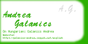 andrea galanics business card